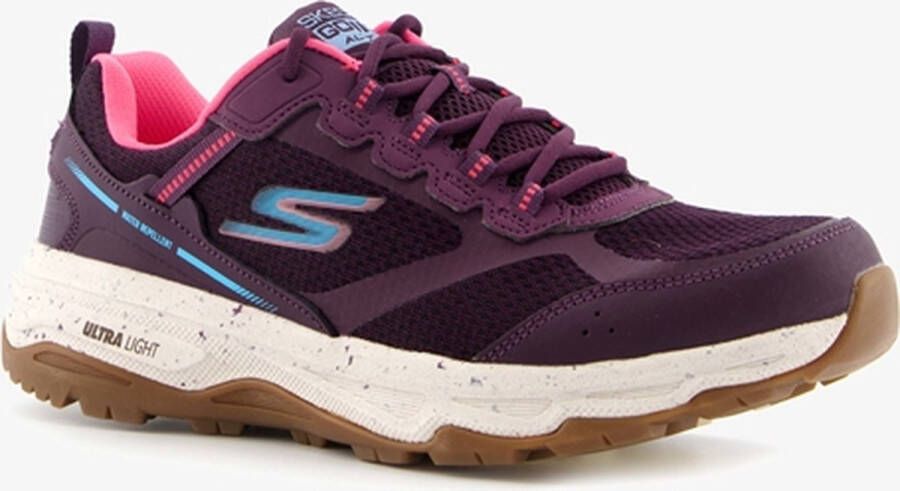 Skechers leren dames wandelschoenen categorie A Paars Extra comfort Memory Foam
