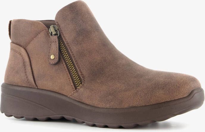 Skechers Lovely Vibe dames enkellaarsjes bruin Extra comfort Memory Foam