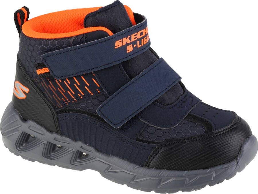 Skechers Magna-Lights-Frosty Fun 401504N-NVBK voor een jongen Marineblauw Laarsjes Sportschoenen