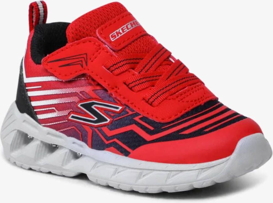 Skechers Magna Lights Jongens Sneakers Rood Zwart