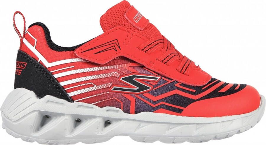 Skechers Magna Lights Jongens Sneakers Rood Zwart