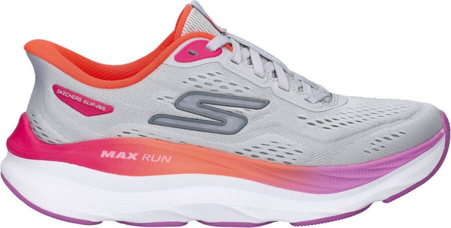 Skechers Max Run Hands free Slip ins dames sneaker Licht grijs