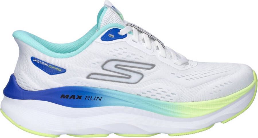 Skechers Max Run Hands free Slip ins dames sneaker Wit multi
