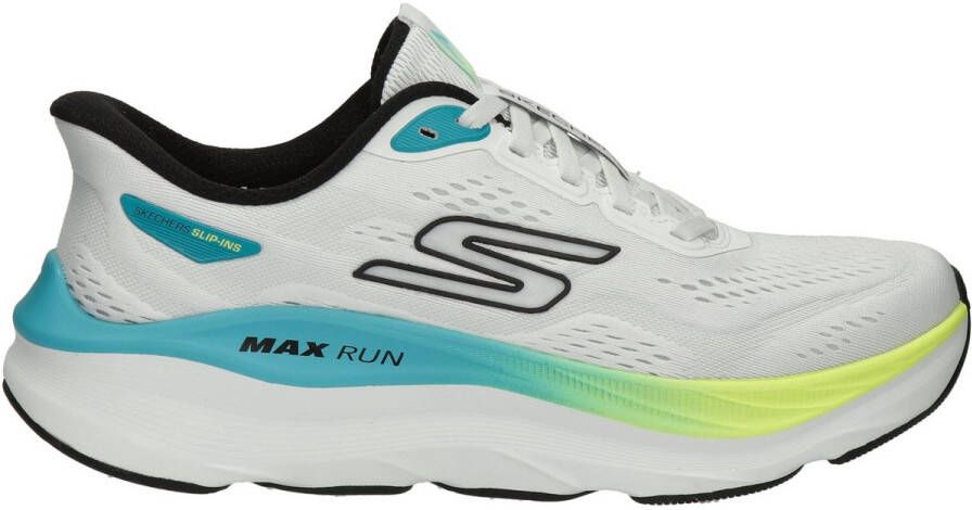 Skechers Max Runn Hands Free Slip-Ins heren sneaker Wit multi