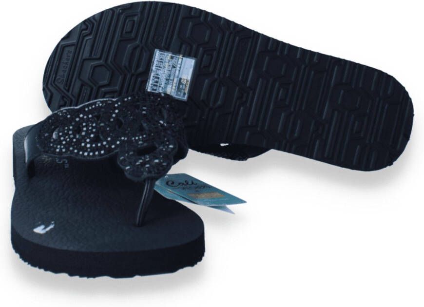 Skechers Meditation Limitless Glamou Dames Slippers Zwart