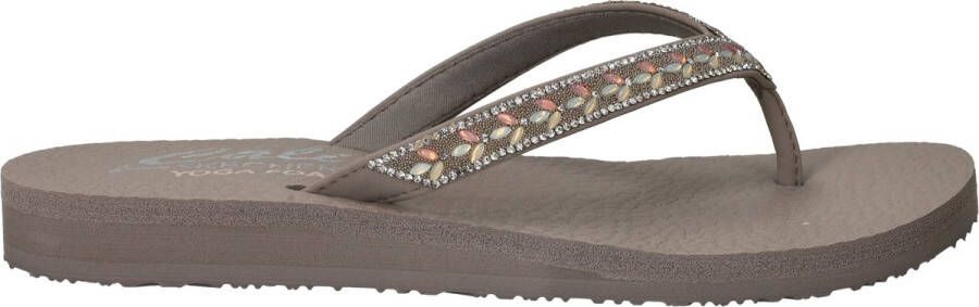 Skechers Meditation Lucky One Dames Slippers Taupe