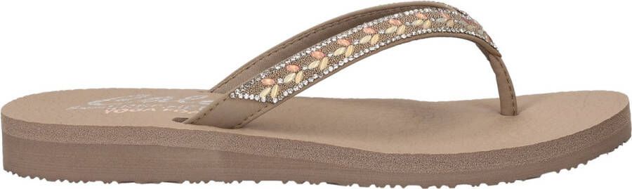 Skechers Meditation Lucky One Dames Slippers Taupe - Foto 1