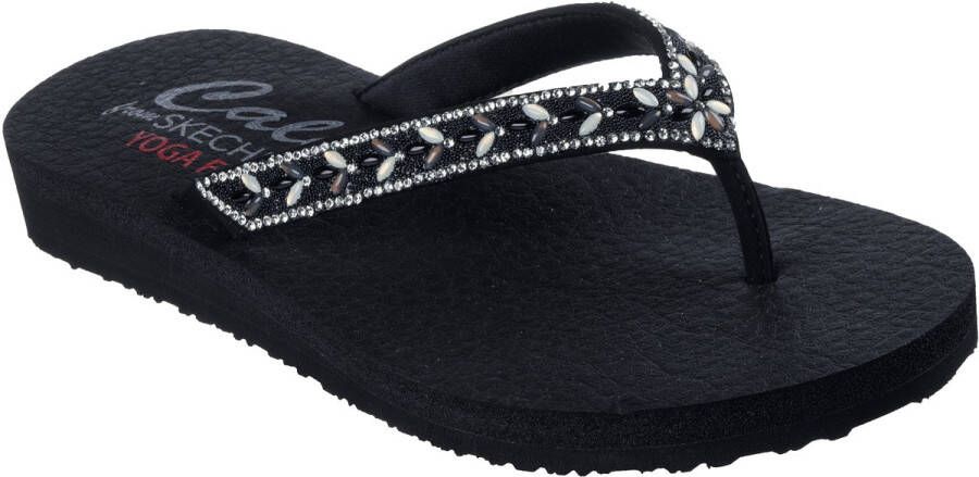 Skechers Meditation Lucky One Dames Slippers Zwart