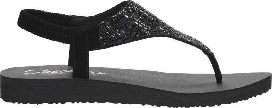 Skechers Meditation Rock Crown Dames Sandalen Zwart