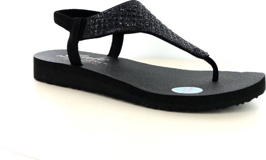 Skechers Sandalen MEDITATION-ROCKSTAR zomerschoen sandaal riemchensandale met glittersteentjes
