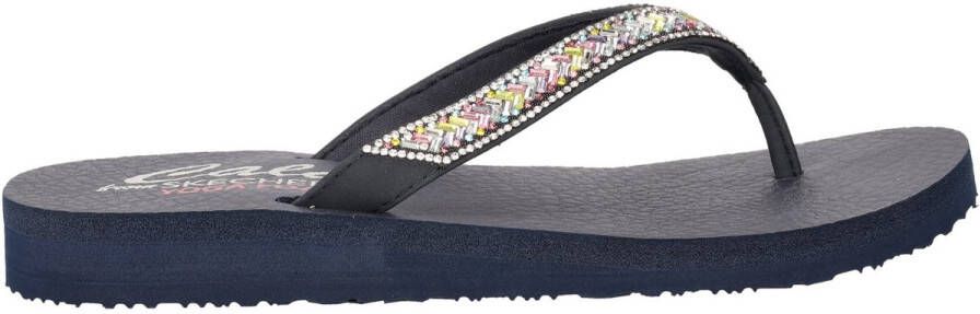 Skechers Meditation Stay Loyal dames teenslipper Blauw
