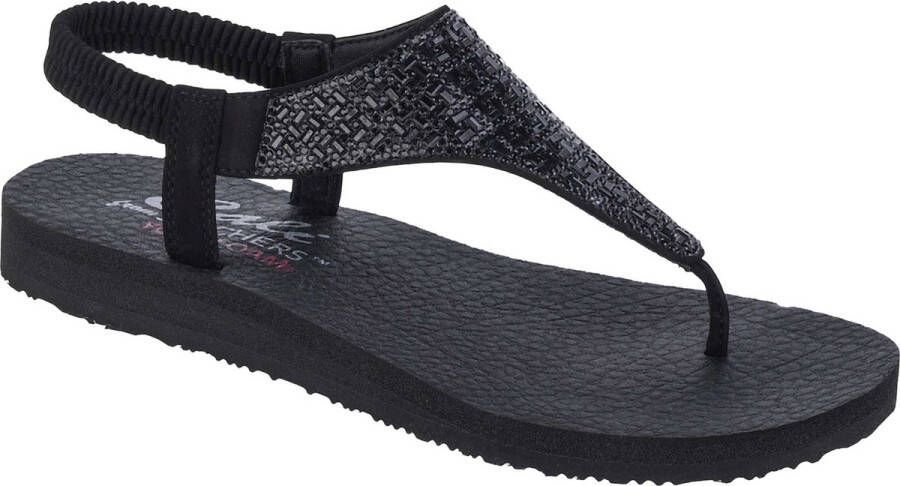 Skechers Meditation Sweet Rock 119293-BBK Vrouwen Zwart Sandalen