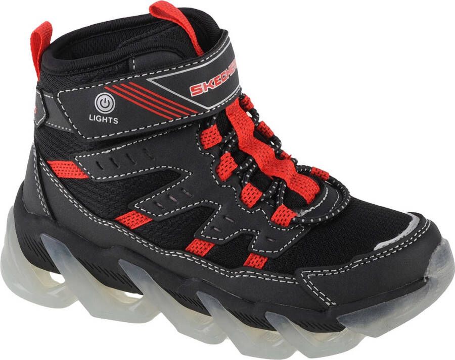 Skechers S Lights-Mega-Surge-FLASH BREEZE Unisex sneakerlaarzen voor kinderen 400131L zwart
