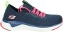 Skechers Solar Fuse ILY donkerblauw roze sneakers kids (996475L NVMT) - Thumbnail 1