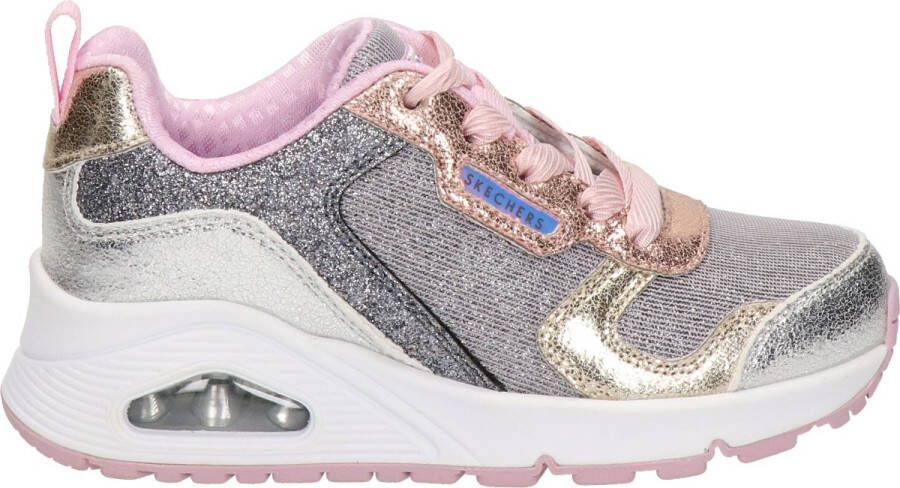 Skechers Uno Metallic Remix sneaker Sneakers zilver