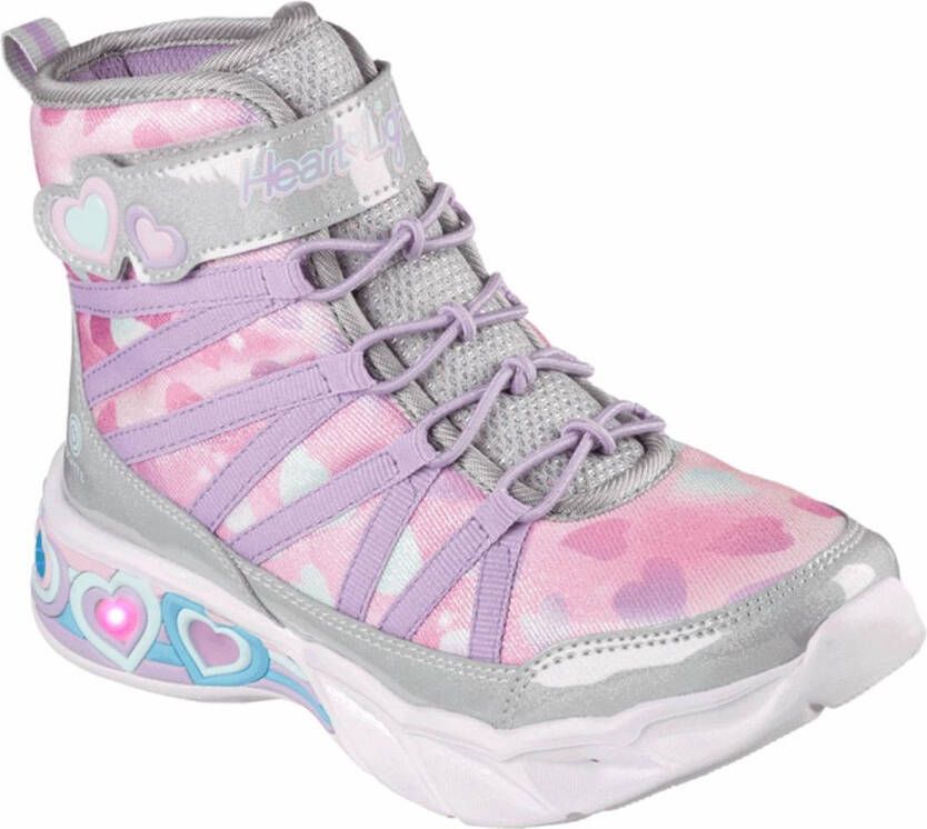 Skechers Meisjes Winterboots met Verlichte Zool Roze en Violette Details