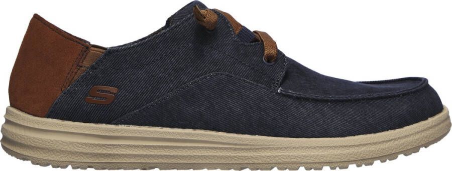 Skechers Melson Planon Heren Veterschoenen Donkerblauw