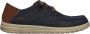 Skechers Melson Planon Heren Veterschoenen Donkerblauw - Thumbnail 1