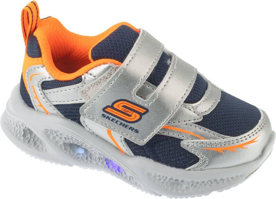 Skechers Meteor-Lights Glow Spike voor een jongen Zilver Sneakers
