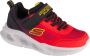 Skechers Meteor-Lights Krendox 401495N-RDBK voor een jongen Rood Sneakers Sportschoenen - Thumbnail 4
