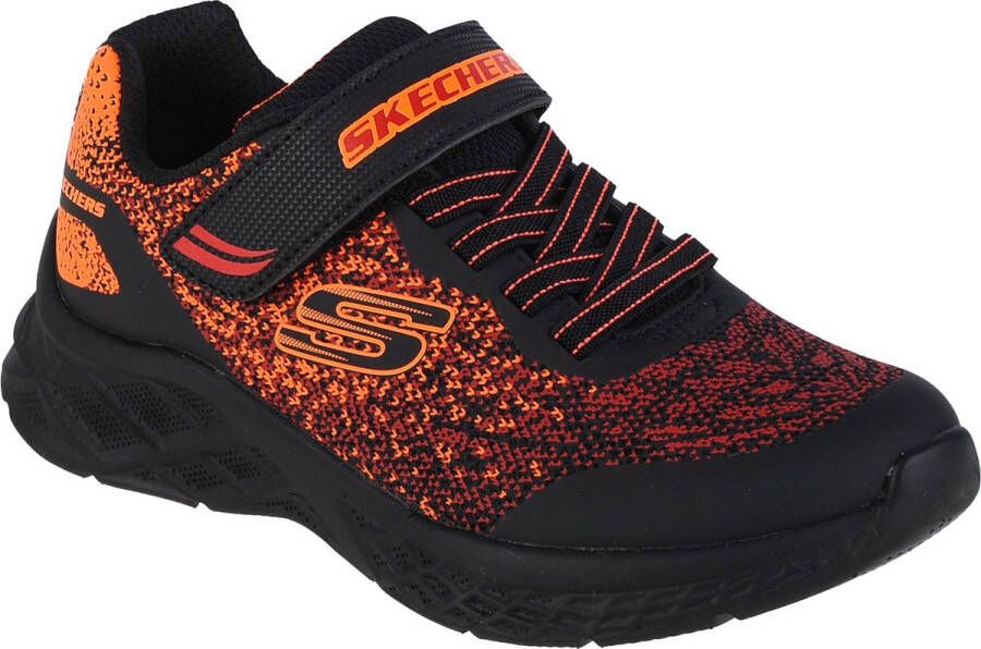 Skechers Microspec II 403920L-BKRD voor een jongen Rood Sneakers Sportschoenen
