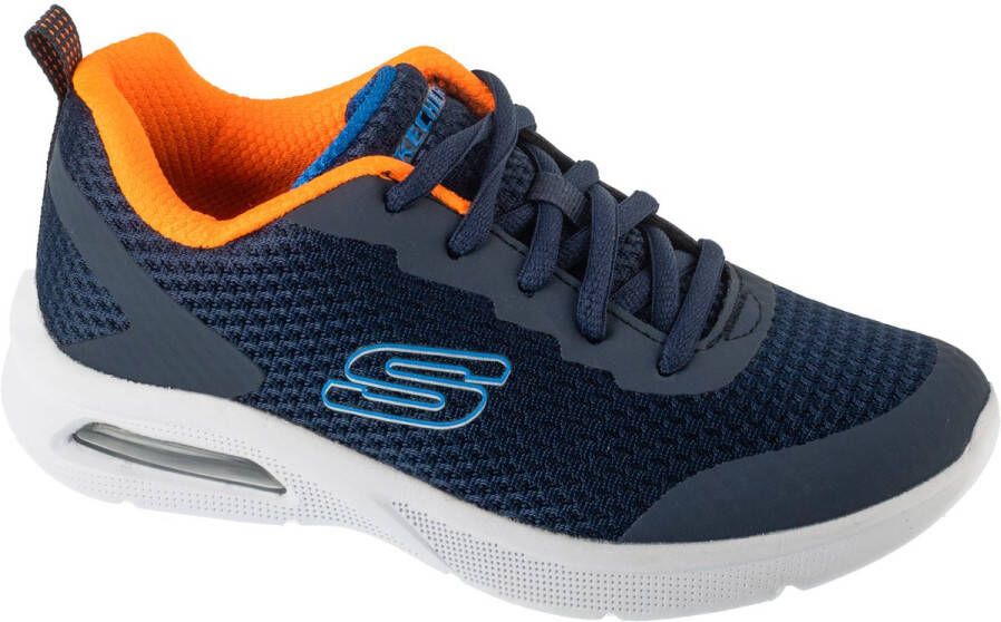 Skechers Microspec Max Kaptix voor een jongen Marineblauw Sneakers Sportschoenen