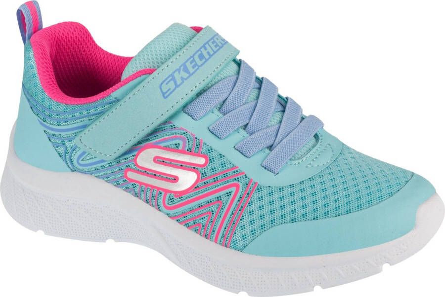Skechers Microspec Plus Swirl Sweet 303535L-AQPK voor meisje Blauw Sneakers Sportschoenen