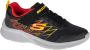 Skechers Microspec Texlor 403770L-BKRD Kinderen Zwart Sneakers - Thumbnail 1