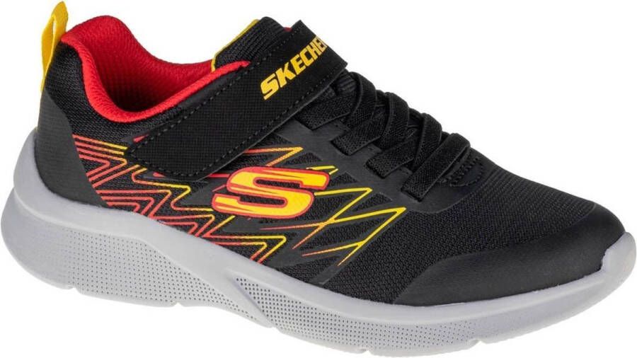 Skechers Microspec Texlor 403770L BKRD Kinderen Zwart Sneakers