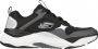 Skechers Mira heren sneaker Zwart wit - Thumbnail 1