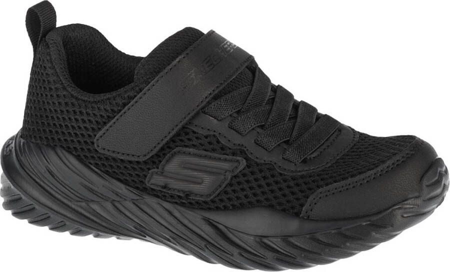 Skechers Nitro Sprint-Kordon 400083L-BBK voor een jongen Zwart Sneakers Sportschoenen