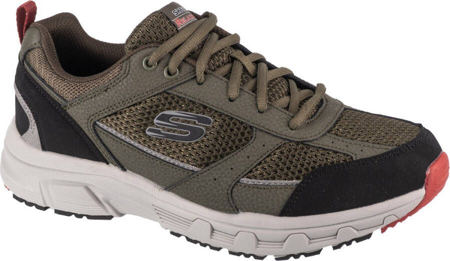 Skechers Oak Canyon-Verketta 51898-OLBK Mannen Groen Sneakers Sportschoenen