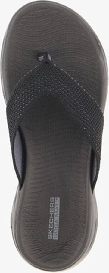 Skechers On The Go 600 Flourish 140703-BKGY Vrouwen Zwart Slippers