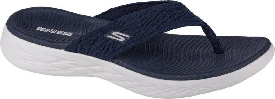 Skechers On The Go 600 Sunny 140037-NVY Vrouwen Marineblauw teenslippers - Foto 2