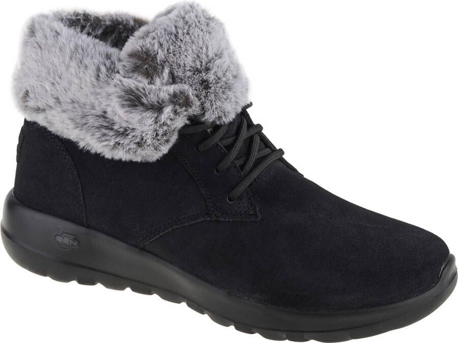 Skechers On The Go Joy Plush Dreams 144042 BKGY Vrouwen Zwart Laarzen Sneeuw laarzen