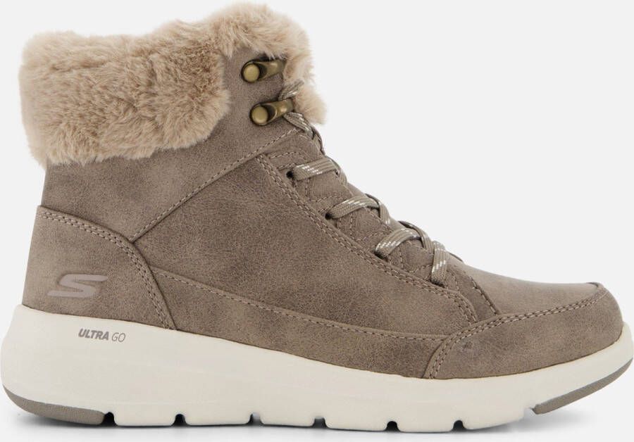 Skechers Glacial Ultra Cozyly Dames Laarzen Taupe