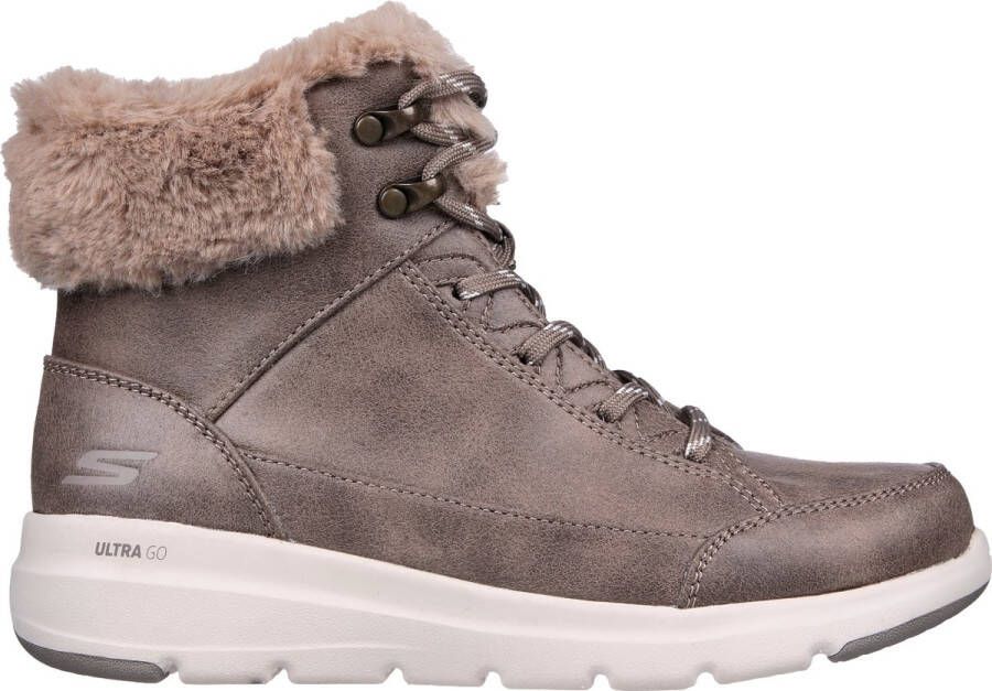 Skechers Glacial Ultra Cozyly Dames Laarzen Taupe