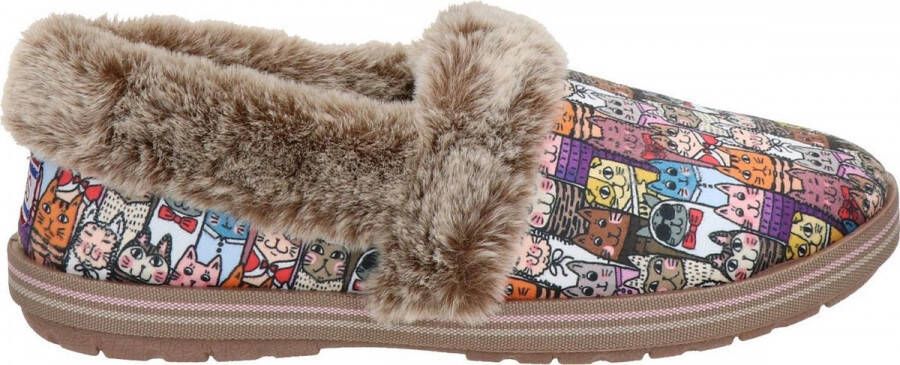 Skechers Pantoffels TOO COZY CHIC CAT Huisschoen met grappige kattenprint - Foto 4