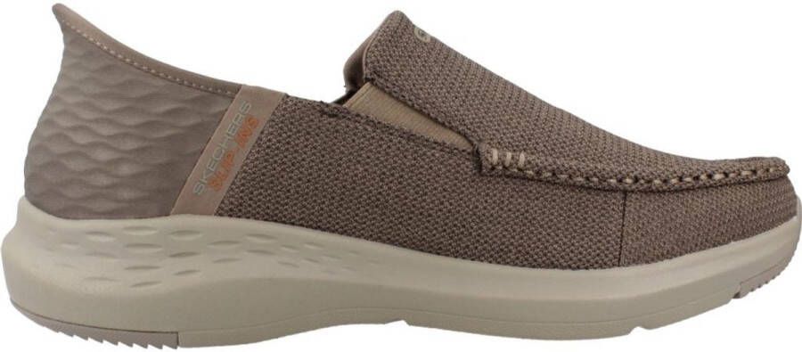 Skechers Slip-on Heel Pillow Sneaker Brown Heren