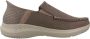 Skechers Slip-on Heel Pillow Sneaker Brown Heren - Thumbnail 1