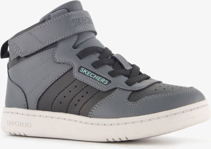 Skechers Quick Street jongens sneakers zwart grijs Uitneembare zool