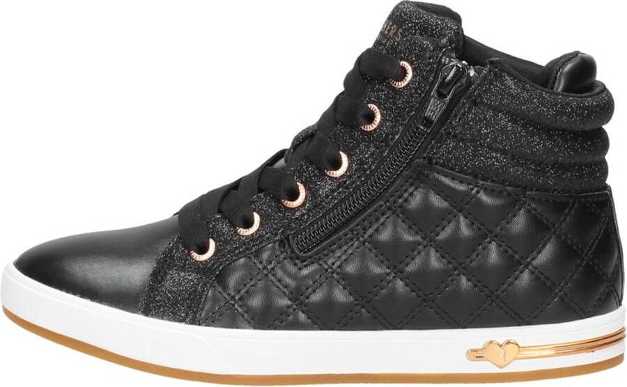 Skechers Shoutouts Quilted Squad Veterschoen hoog zwart