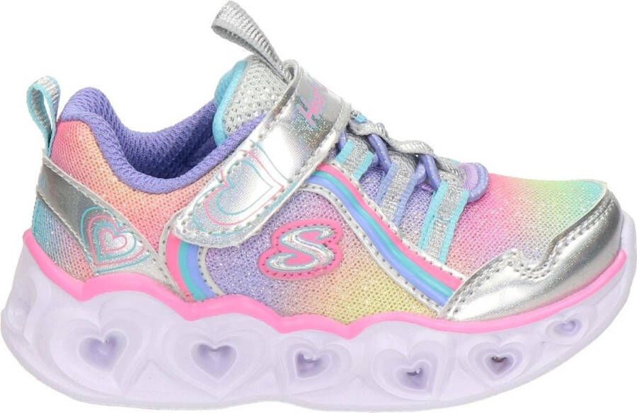 Skechers Heart Lights-Rainbow Lux 302308L-SMLT voor meisje Grijs Sneakers Sportschoenen - Foto 3