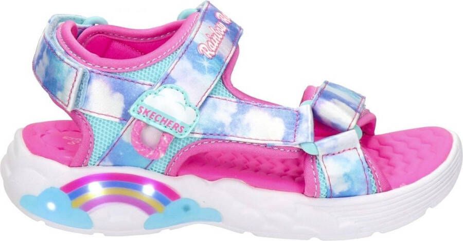 Skechers Rainbow Racer meisjes sandaal Blauw multi