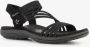 Skechers Reggae Slim Coffee dames sandalen zwart Extra comfort Memory Foam - Thumbnail 4