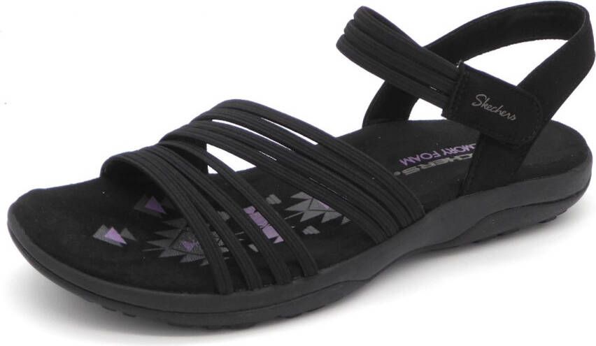 Skechers Reggae Slim Dames Sandaal Coffee Run 163573 BKK