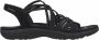 Skechers Reggae Slim Platte Sandalen Black Dames - Thumbnail 1