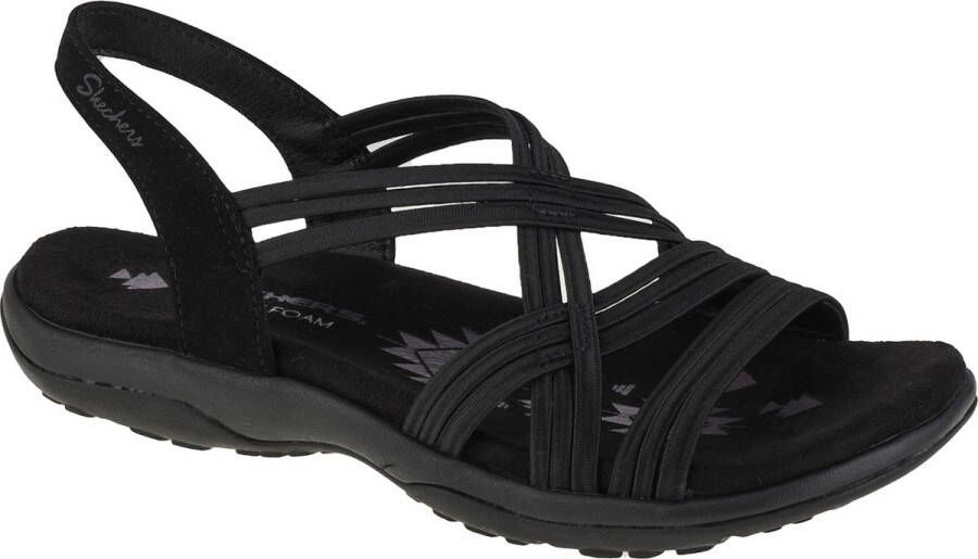 Skechers Reggae Slim Simply Stretch Sandals 163023-BLK Vrouwen Zwart Sandalen