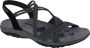 Skechers Reggae Slim Turn It Up 163117-BLK Vrouwen Zwart Sandalen - Thumbnail 1