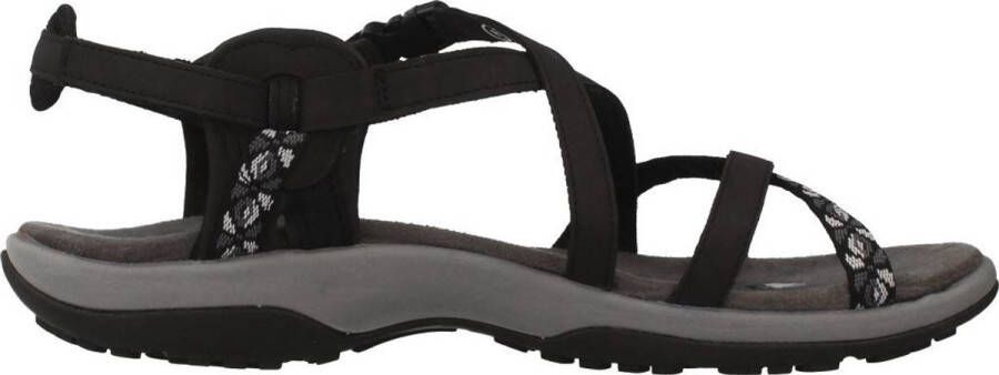 Skechers Reggae Slim Vacay Sandalen Plat zwart